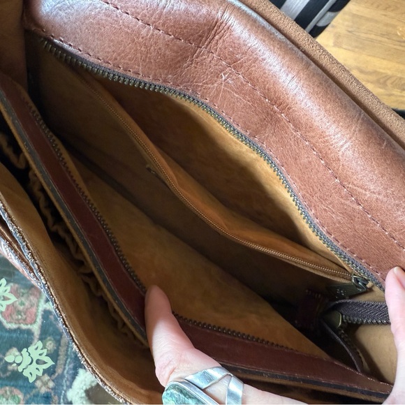 Patricia Nash Tooling Italian Leather Crossbody saddle bag purse - Picture 11 of 13